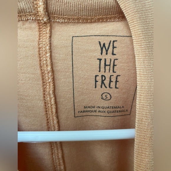 Free People oversized Long Sleeve Cropped Tee in Chai Latte color - Picture 7 of 8